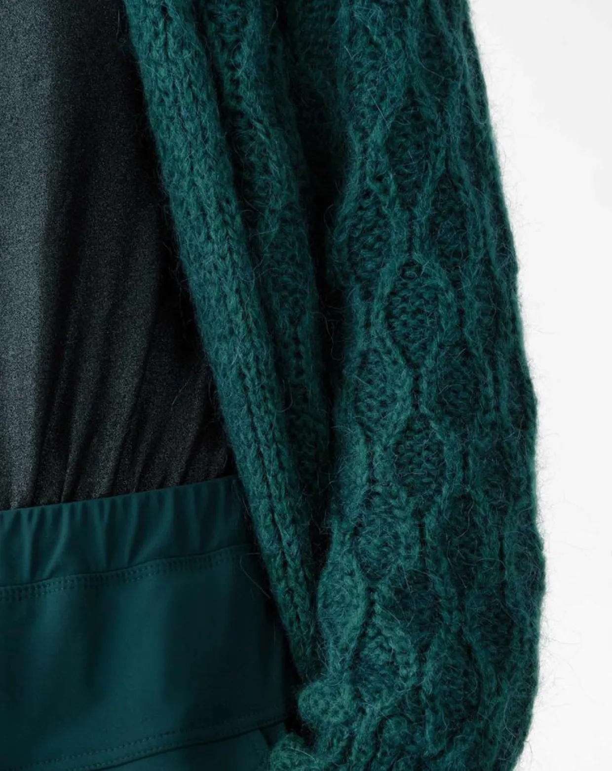 Femme Indies Gilets Et Cardigans^Gilet en Mohair mélangé Aster emeraude