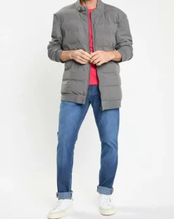Homme Hackett London Gilets Et Cardigans^Gilet Hybride bimatière gris foncé