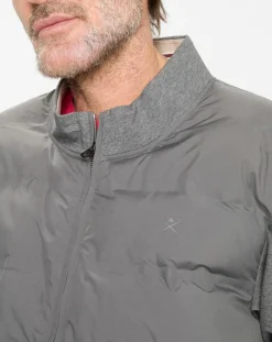 Homme Hackett London Gilets Et Cardigans^Gilet Hybride bimatière gris foncé