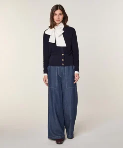 Femme Rodier Gilets Et Cardigans^Gilet Ksenia 100% laine cache-coeur boutons bleu marine