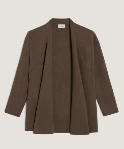 Gilet Lawrence ouvert marron havane-Rodier Outlet