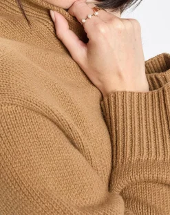 Femme Marc O'Polo Gilets Et Cardigans^Gilet long à capuche en Laine mélangée camel