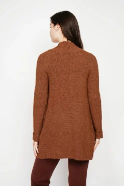 Femme C&Jo Gilets Et Cardigans^Gilet long à col châle marron