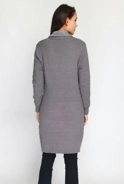 Gilet long en Cachemire mélangé col châle fourré thermique loup-Assuili Sale
