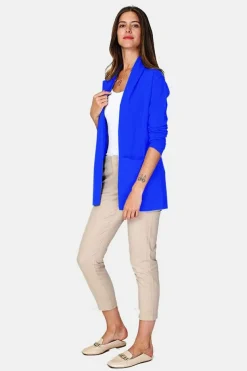 Gilet long en Cachemire mélangé col châle royal-Assuili Outlet