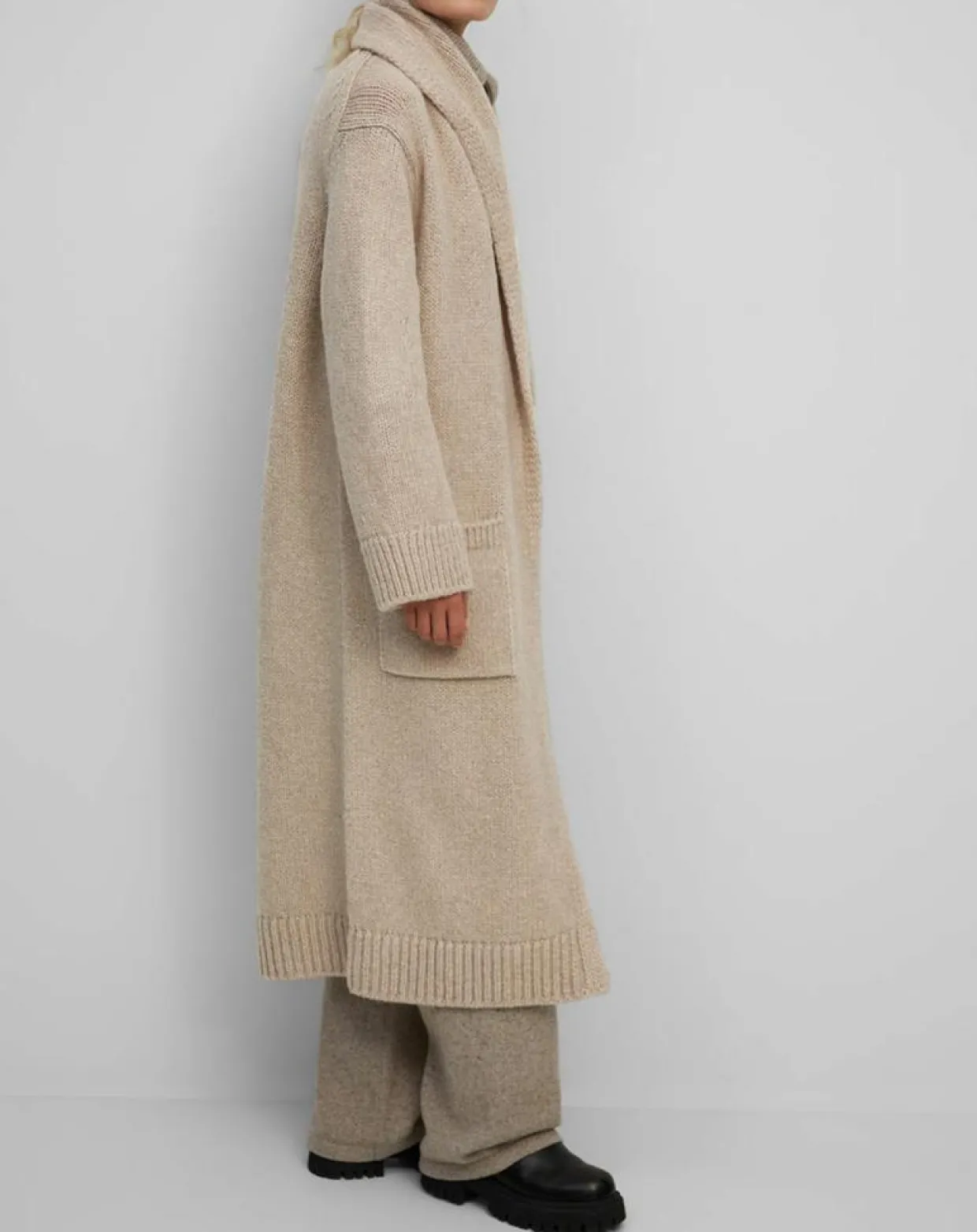 Femme Marc O'Polo Gilets Et Cardigans^Gilet long en Laine vierge mélangée beige moyen