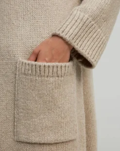 Femme Marc O'Polo Gilets Et Cardigans^Gilet long en Laine vierge mélangée beige moyen