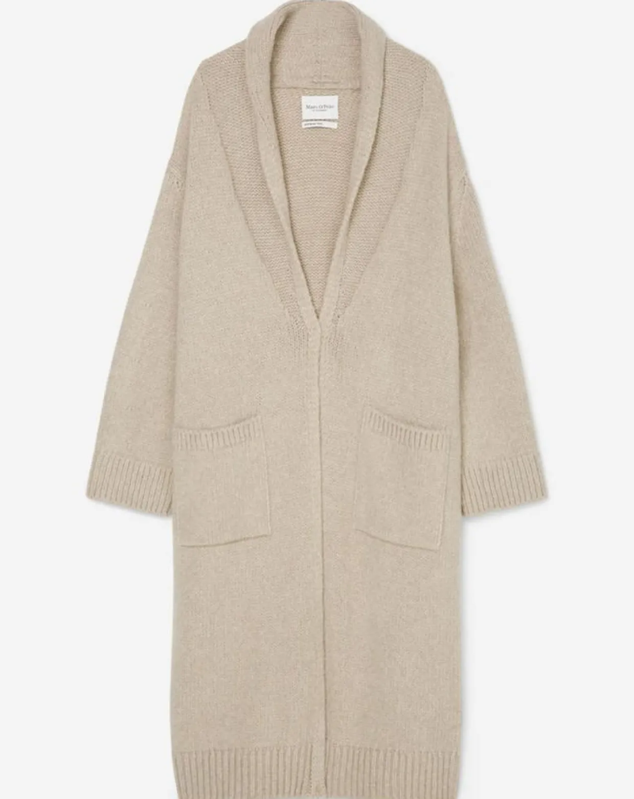 Femme Marc O'Polo Gilets Et Cardigans^Gilet long en Laine vierge mélangée beige moyen