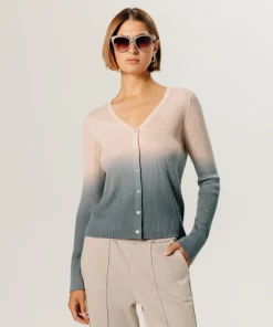 Gilet Maëlys 100% laine tie & dye beige chair-Rodier Clearance