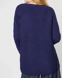 Femme Karl Marc John Gilets Et Cardigans^Gilet Mystère en Maille de coton bleu marine