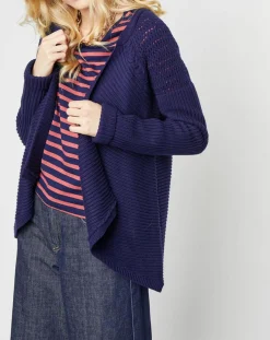 Femme Karl Marc John Gilets Et Cardigans^Gilet Mystère en Maille de coton bleu marine