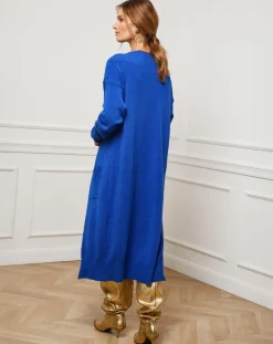 Gilet Nina bleu roi-Fleur de cachemire Sale