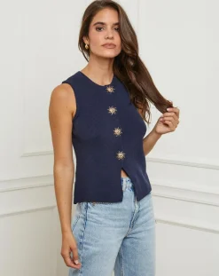 Femme L'Armoire de Suzette Gilets Et Cardigans^Gilet Romy marine
