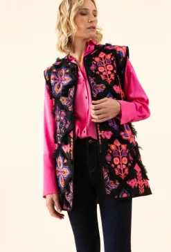 Gilet Romy noir-Bleu Blanc Rouge Clearance