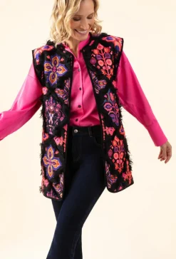 Gilet Romy noir-Bleu Blanc Rouge Clearance