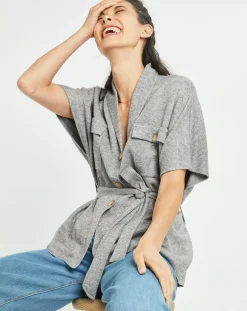 Femme Lauren Vidal Gilets Et Cardigans^Gilet Roy gris
