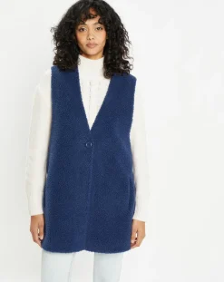 Femme Lou Andrea Gilets Et Cardigans^Gilet réversible en Fausse Fourrure Dafne indigo