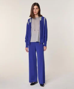 Femme Rodier Gilets Et Cardigans^Gilet Sacha 100% Laine Bi-Couleur bleu outremer
