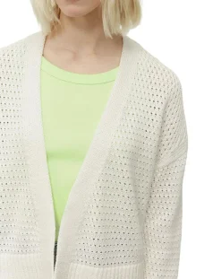 Femme Marc O'Polo Gilets Et Cardigans^Gilet Tube Maille Ajourée blanc