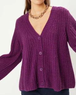 Femme Stella Forest Gilets Et Cardigans^Gilet évasé en Laine & Alpaga mélangés Théodore violet