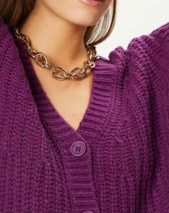 Femme Stella Forest Gilets Et Cardigans^Gilet évasé en Laine & Alpaga mélangés Théodore violet