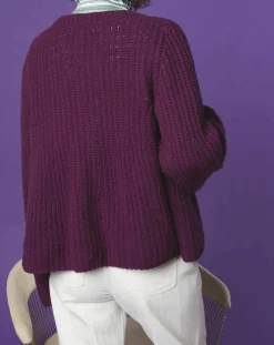 Femme Stella Forest Gilets Et Cardigans^Gilet évasé en Laine & Alpaga mélangés Théodore violet