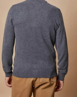 Homme Oscar et Louise Gilets Et Cardigans^Gilet zippé 100% Cachemire John gris foncé