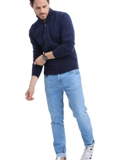 Homme C&Jo Gilets Et Cardigans^Gilet zippé classique bleu nuit