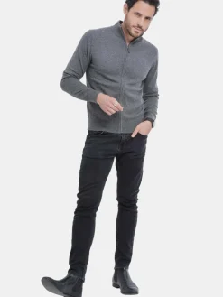 Homme C&Jo Gilets Et Cardigans^Gilet zippé classique loup
