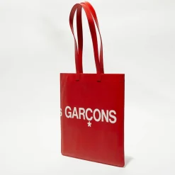Grand sac fourre-tout en Cuir avec logo rouge - 33x36x0.5 cm-Comme des Garçons Clearance