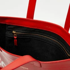 Grand sac fourre-tout en Cuir avec logo rouge - 33x36x0.5 cm-Comme des Garçons Clearance