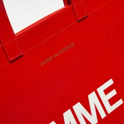 Grand sac fourre-tout en Cuir avec logo rouge - 33x36x0.5 cm-Comme des Garçons Clearance