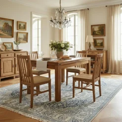 Bois & Chiffons Tables^Grande table à manger carréé allonge 130 Acacia Gordon Marron - 130x130x78 cm