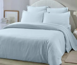 Housse de couette 100% Flanelle de Coton bleue-Home Collection Discount