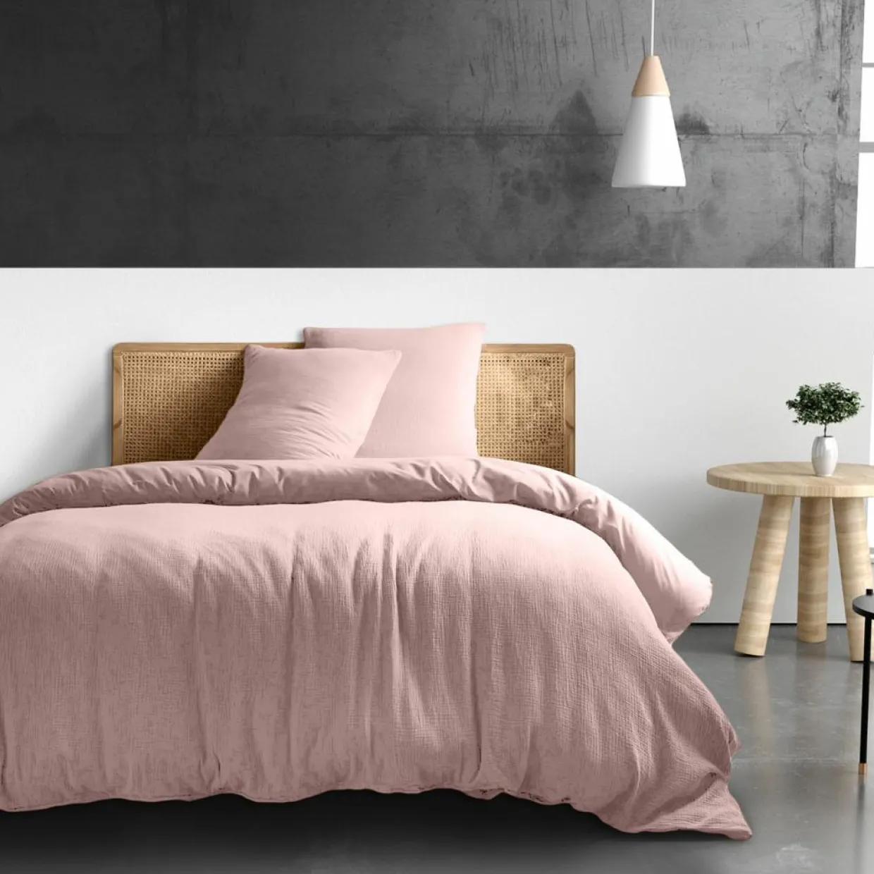 Housse de couette 100% Gaze de coton rose-Baton Rouge Discount