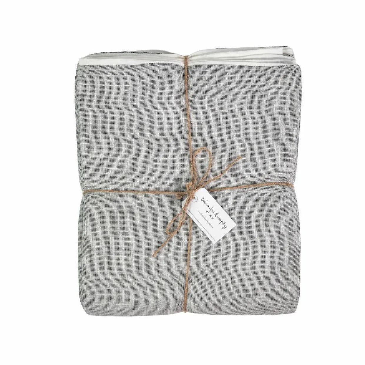Bed and Philosophy Linge De Lit, Ensembles^Housse de couette en lin et coton grise 220x240 cm