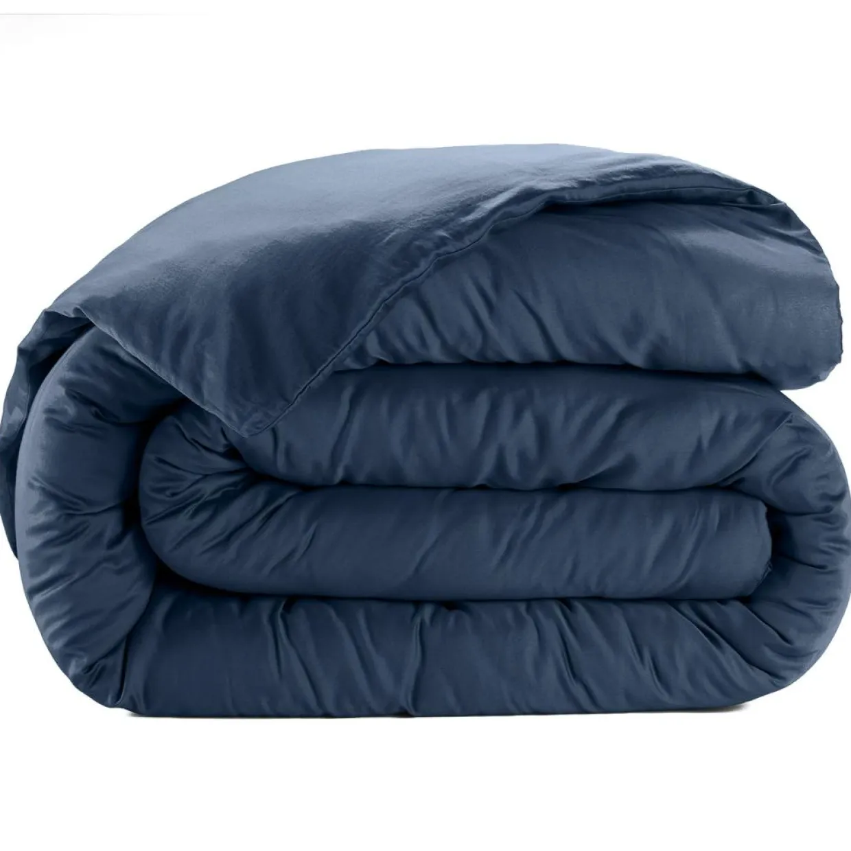 Housse de couette satin de coton lavé bleue-Baton Rouge Clearance