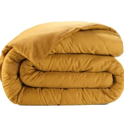 Baton Rouge Linge De Lit, Ensembles^Housse de couette satin de coton lavé moutarde