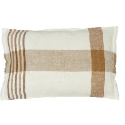 Haomy Coussins, Galettes De Sièges^Housse de coussin 100% Lin Aalborg tabac - 40x60 cm
