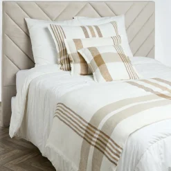 Haomy Coussins, Galettes De Sièges^Housse de coussin 100% Lin Aalborg tabac - 40x60 cm