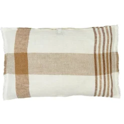 Haomy Coussins, Galettes De Sièges^Housse de coussin 100% Lin Aalborg tabac - 40x60 cm