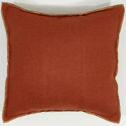Apotheca Coussins, Galettes De Sièges^Housse de coussin 100% Lin lavé tomette - 45x45 cm