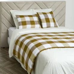 Haomy Coussins, Galettes De Sièges^Housse de coussin 100% Lin Palma citrus - 40x60 cm