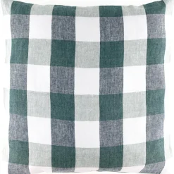 Housse de coussin 100% Lin Palma céladon - 80x80 cm-Haomy Discount