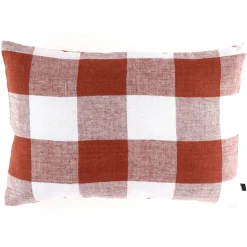 Haomy Coussins, Galettes De Sièges^Housse de coussin 100% Lin Palma brique - 40x60 cm