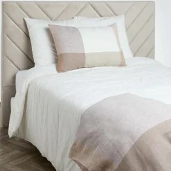Haomy Coussins, Galettes De Sièges^Housse de coussin 100% Lin Saporo pétale - 50x80 cm