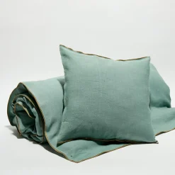 Apotheca Coussins, Galettes De Sièges^Housse de coussin en lin lavé jade - 45x45 cm