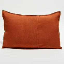 Apotheca Coussins, Galettes De Sièges^Housse de coussin en lin lavé tomette - 40x60 cm