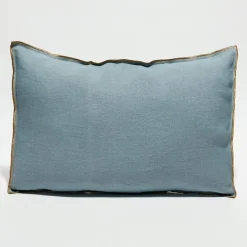 Apotheca Coussins, Galettes De Sièges^Housse de coussin en lin lavé bleu stone - 40x60 cm
