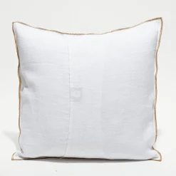 Apotheca Coussins, Galettes De Sièges^Housse de coussin en lin lavé blanche - 45x45 cm